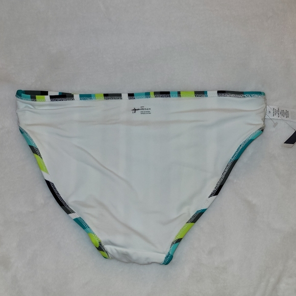 Aerie Swim Bikini Vertical Stripes Blue, Green, White Size Small New With Tag - Picture 9 of 9